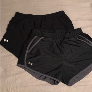 2 Pairs Under Armour Shorts (lined) - Size S
